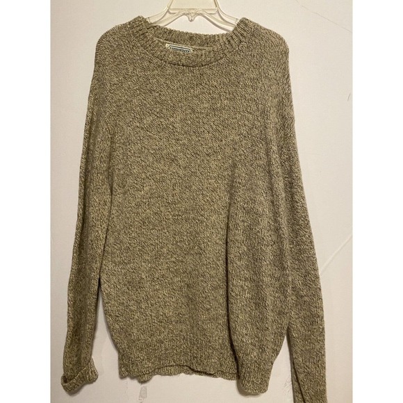 AMERICAN Eagle Mens Pullover Sweater Crewneck Wool Blend Sz XL Vintage Beige - Picture 1 of 8
